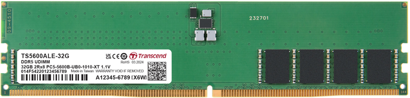 Mémoire DDR5 32 Go Transcend 5 600 MHz