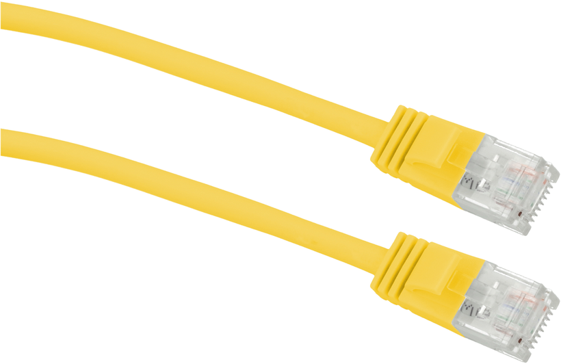 Kabel siec. RJ45 U/UTP Cat6a 0,5m, żółty