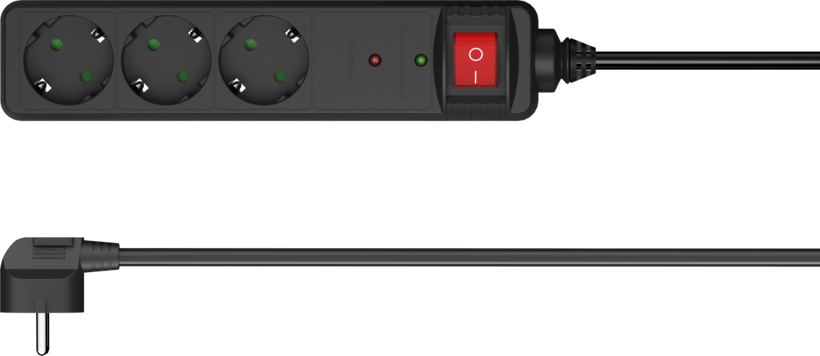 Power Strip 3x Surge Protect 1.4m Switch