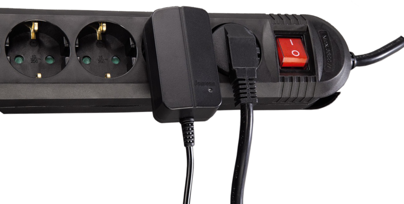 Power Strip 6-plug 2m Switch black