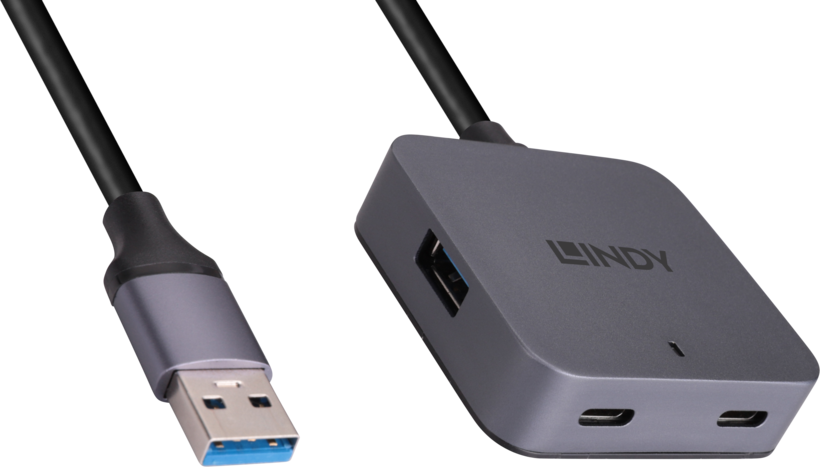 Hub USB LINDY 3.0 4 puertos 5 m