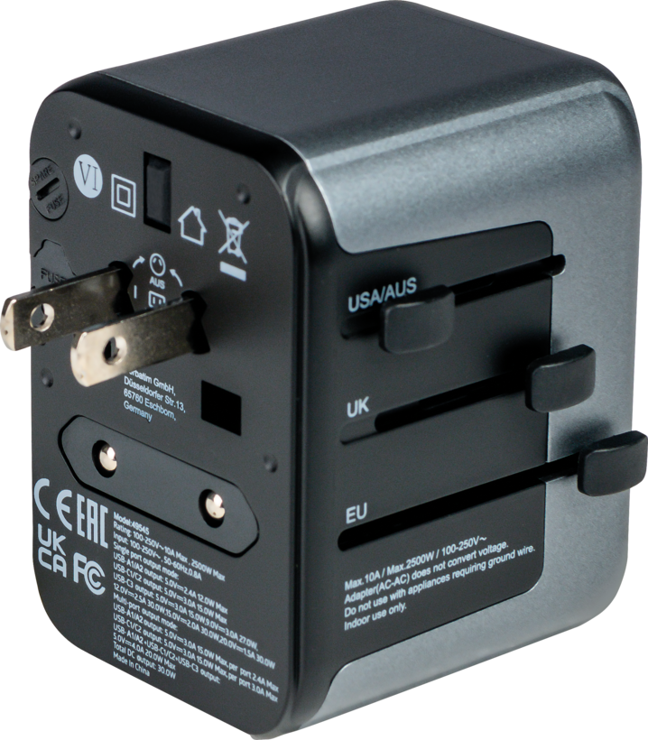 Verbatim World + 5x USB Travel Adapter