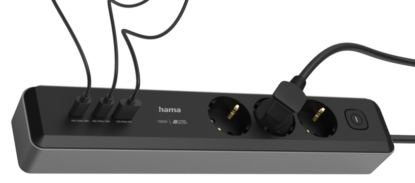 Power Strip 3-way + 3x USB 1.4m