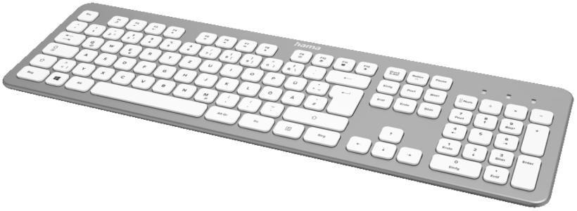 Hama KW-700 Tastatur silber/weiß