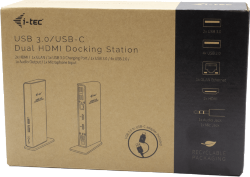 i-tec USB-C - 2x HDMI Docking