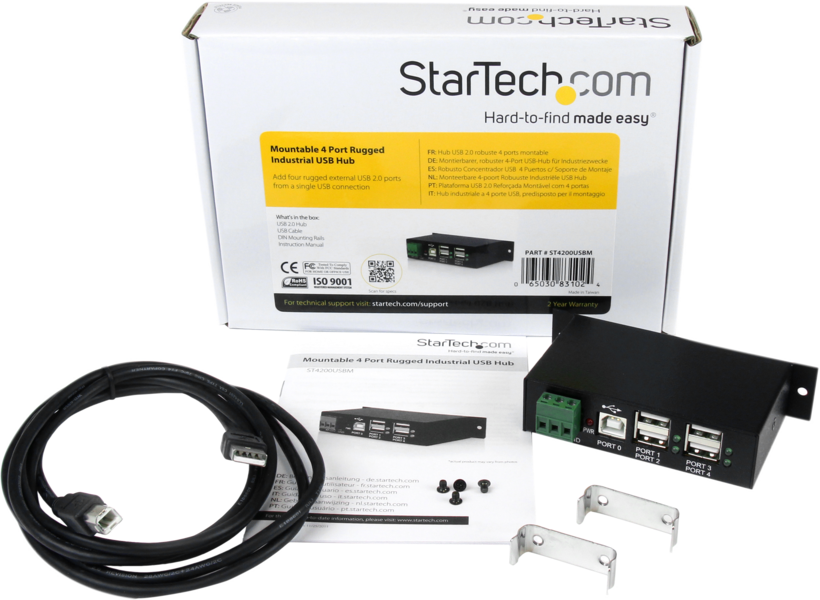 StarTech USB Hub 2.0 Industrie 4-Port