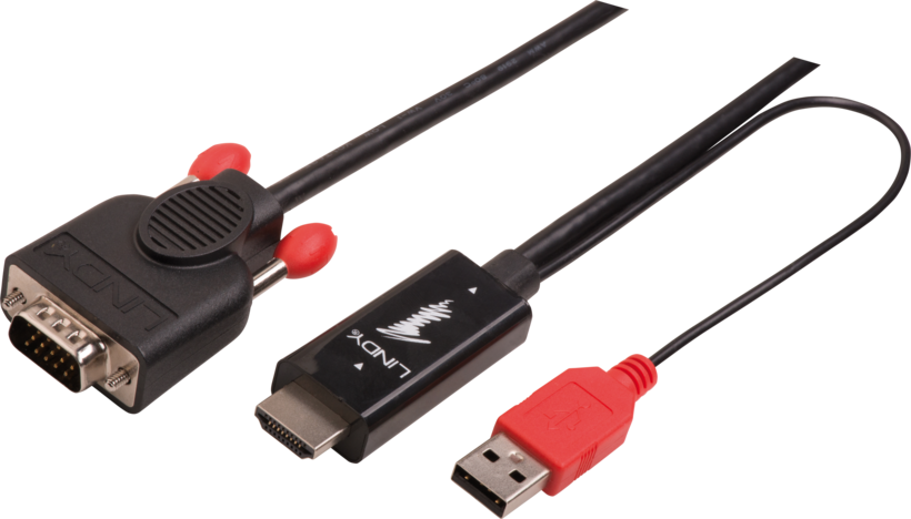 Cable Lindy HDMI - VGA 2 m