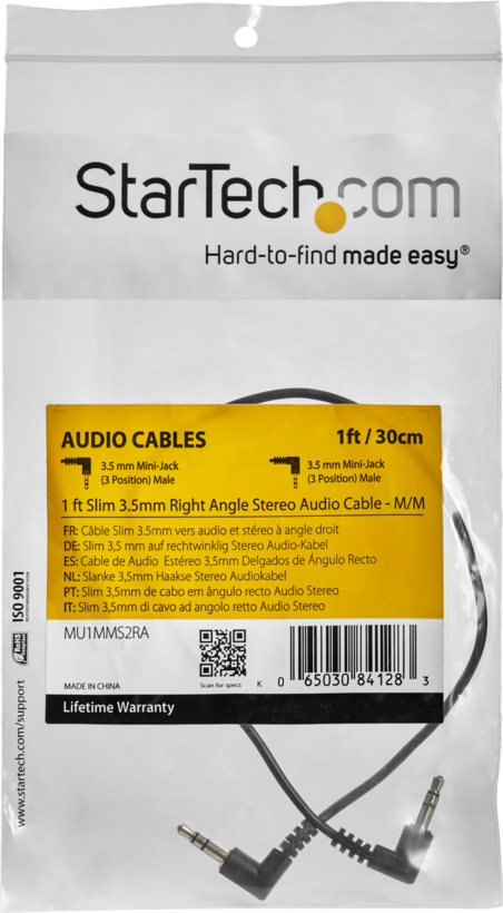 2m Slim 3.5mm Stereo Extension Audio Cable - M/F