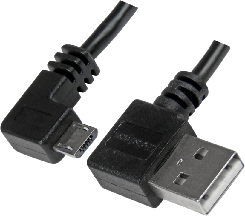 Câble USB 2.0 A m. 90°-microB m. 90° 2 m