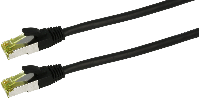 Patch Cable RJ45 S/FTP Cat6a 1.5m Black