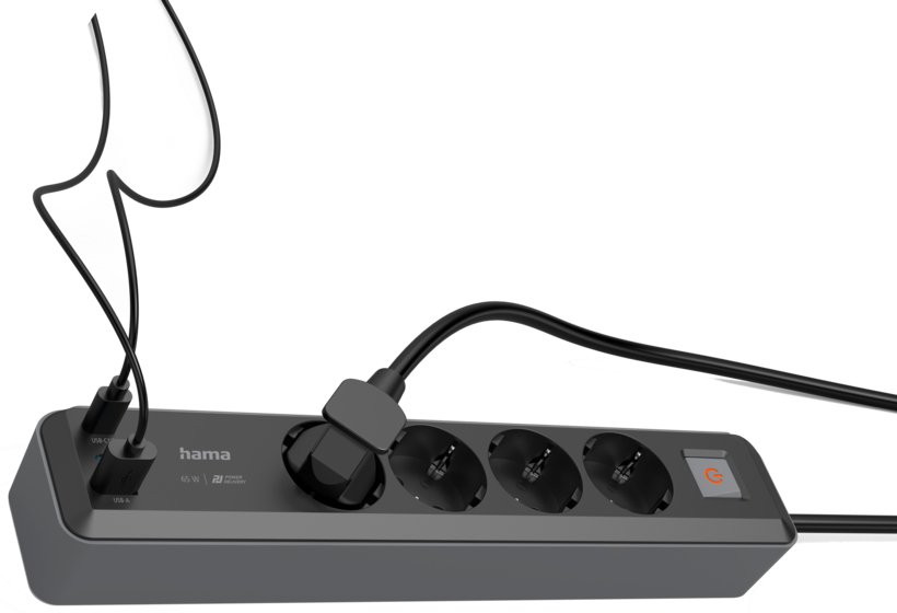 Power Strip 4-way + 3x USB 1.4m