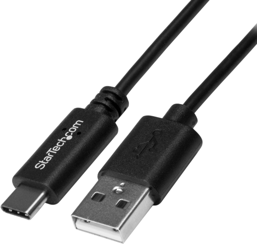USB-C 2.0 - USB-A m/m kábel 4 m, fek.