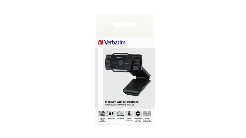 Webcam Verbatim AWC‑01 Full HD 1080p