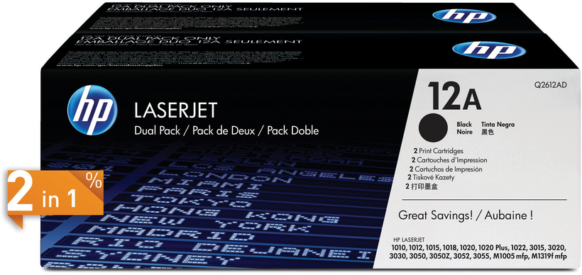 HP 12A Toner Black 2-pack