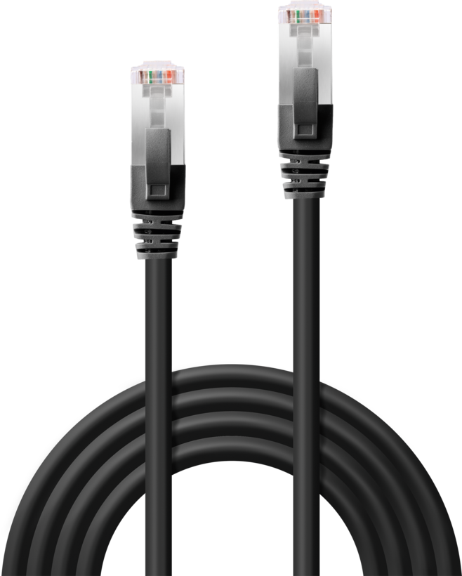 Patch Cable RJ45 S/FTP Cat6 0.3m Black