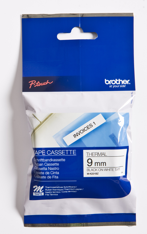 Brother M-K221 9mmx8m Label Tape White