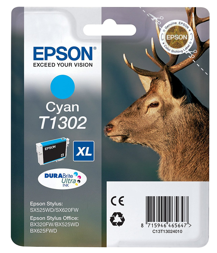 Inkoust Epson T1302 XL azurový