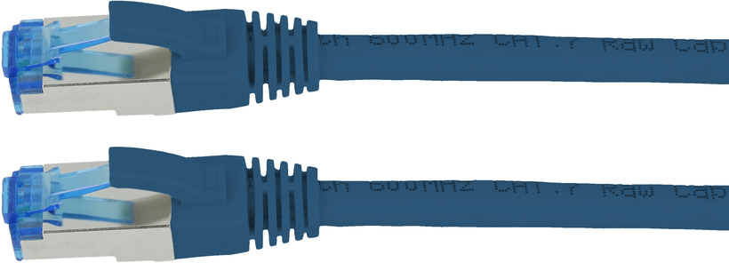 Câble patch RJ45 S/FTP Cat6a 0,5 m bleu