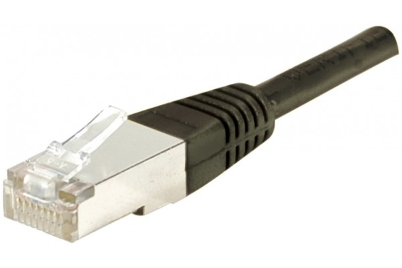 Câble patch RJ45 S/FTP Cat6 noir 10 m