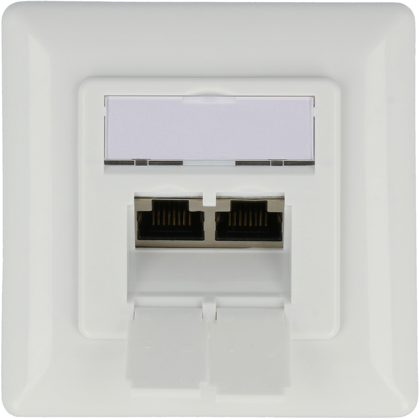RJ45-Dose UP 2-fach LSA+ Cat6a weiß