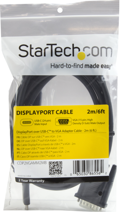 Cabo USB-C m. - VGA m. 2 m