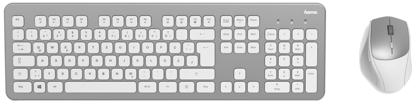 Hama KMW-700 Tastatur Maus Set silber