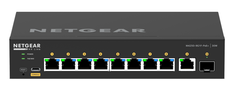 NETGEAR M4250-9G1F-PoE+ AV Line Switch