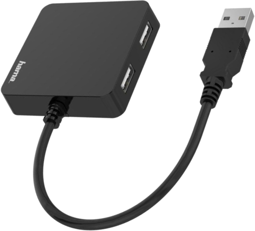 Hama USB Hub 2.0 4-Port schwarz