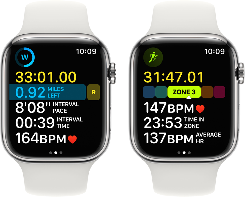 Apple Watch S8 GPS+LTE 45mm Stahl silber