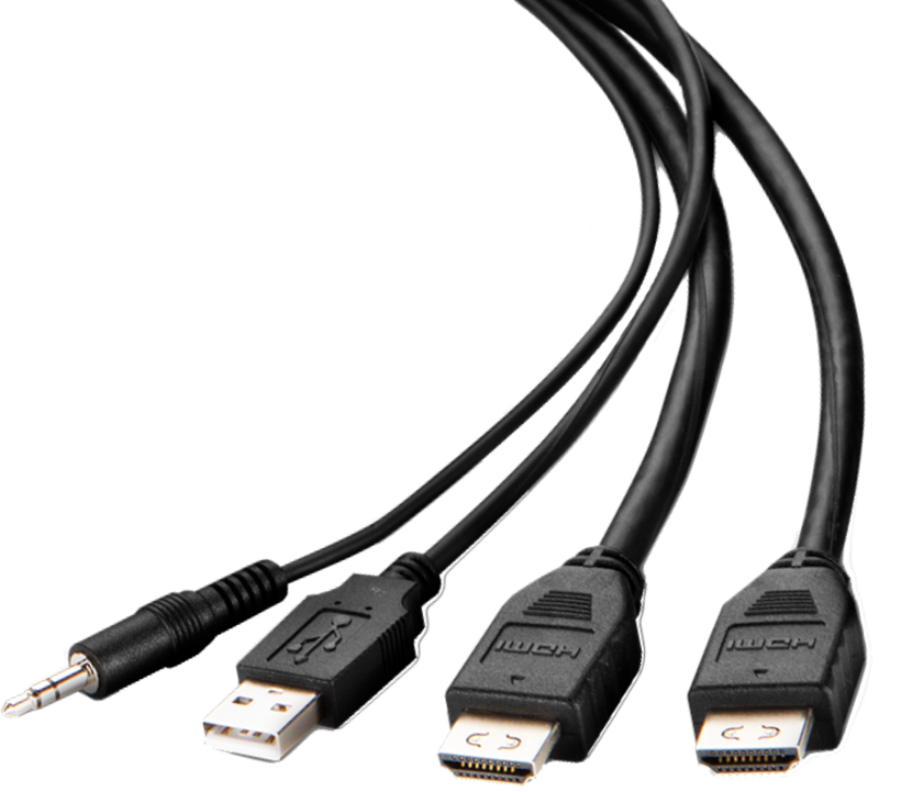 Belkin KVM Kabel 2xHDMI,USB,Audio 1,8 m