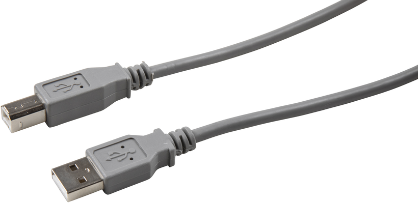 USB-kabel 2.0 st(A)-st(B), 1,8m, grijs