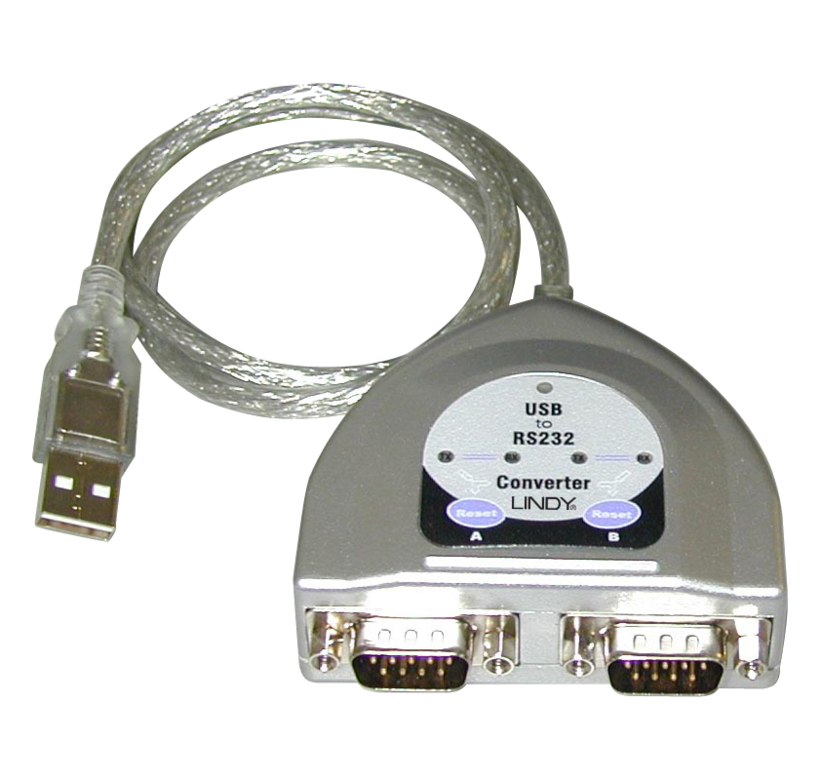 Adapter 2xDB9/m (RS232) - USB-A/m 0.6m