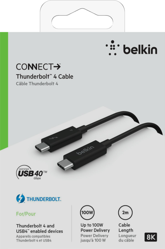 Câble Thunderbolt4 Belkin, 2 m