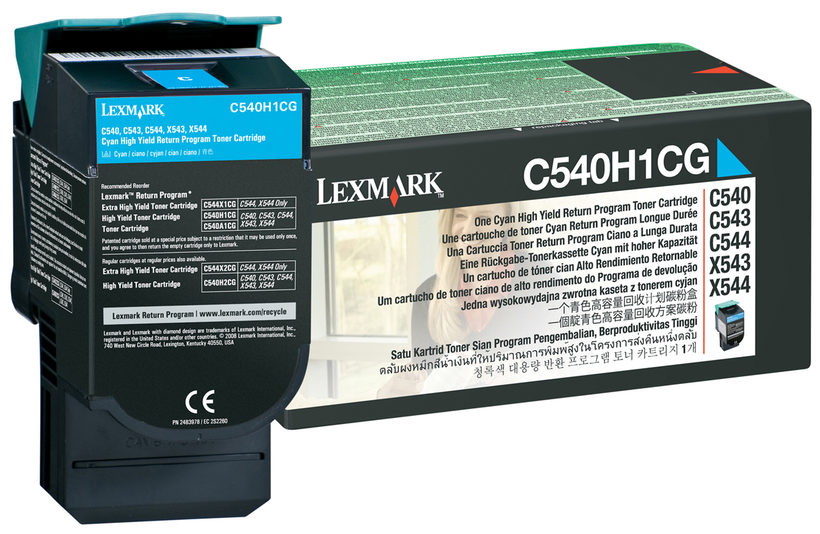 Toner zwrotny Lexmark C54x/X54x cyjan