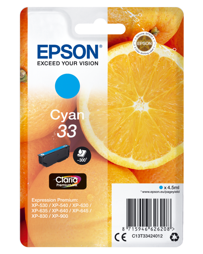 Epson 33 Claria Tinte cyan