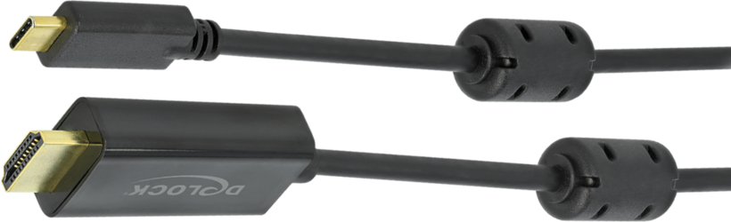 Kabel USB Typ C St - HDMI St 5 m schwarz