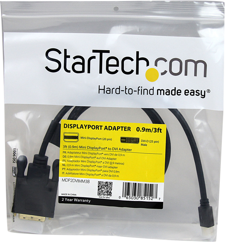 Kabel StarTech miniDP - DVI-D 0,9 m