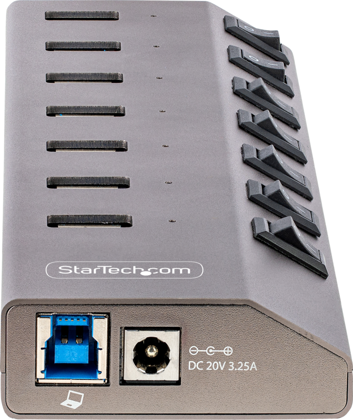 StarTech USB 3.0 7 port hub + kapcsoló