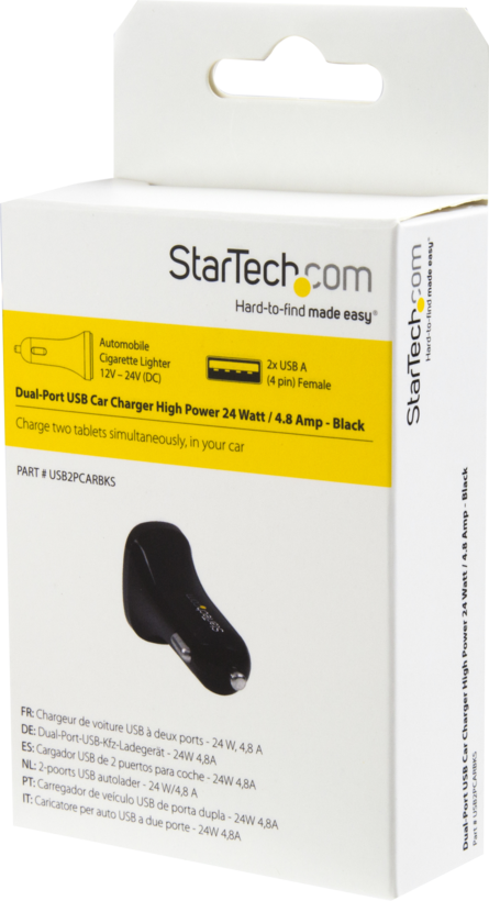 StarTech 2x USB Car Charger 2400mA