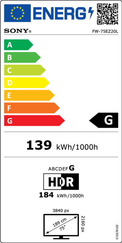 Sony Bravia FW-75EZ20L Signage Display