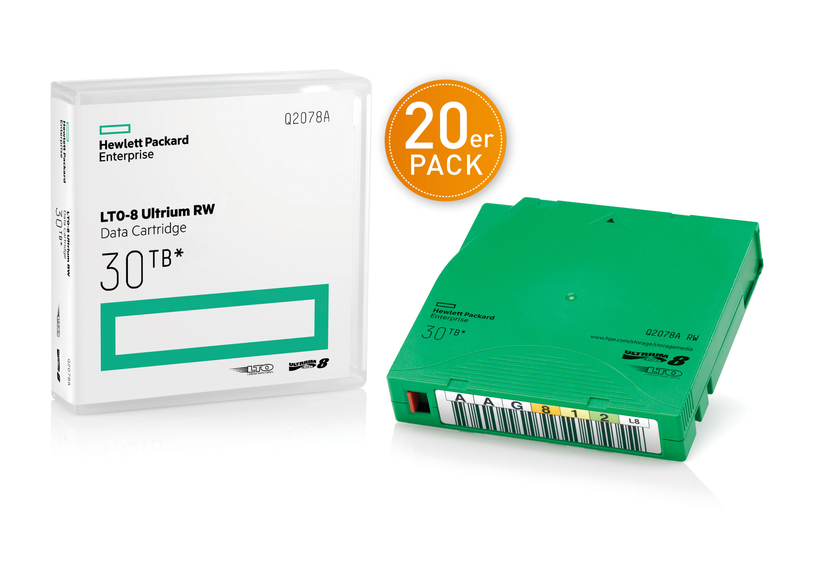 HPE LTO-8 Ultrium Tape + Label 20St