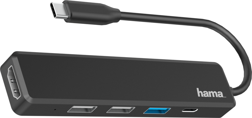 Hama USB Hub 2.0 4-Port + HDMI