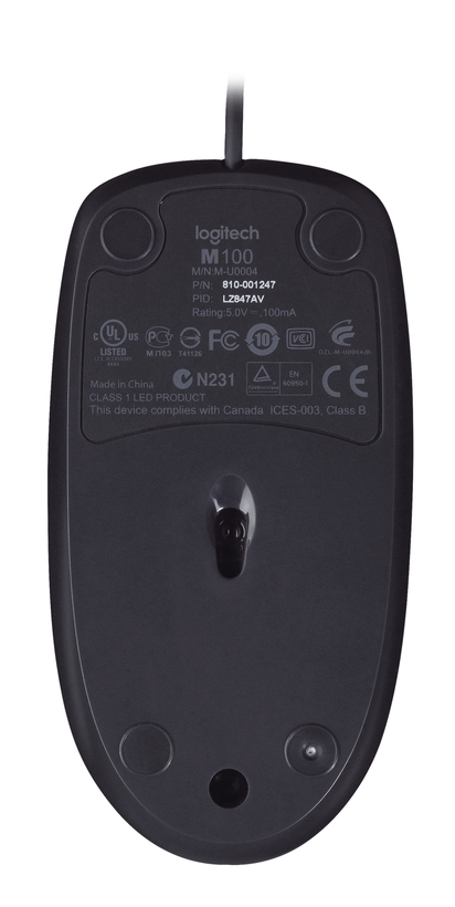 Logitech M100 Maus schwarz