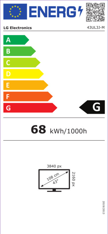 Écran LG 43UL3J-M Signage