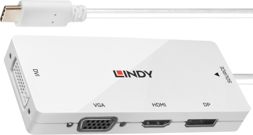 Adapter USB C/m - VGA+HDMI+DVI+DP