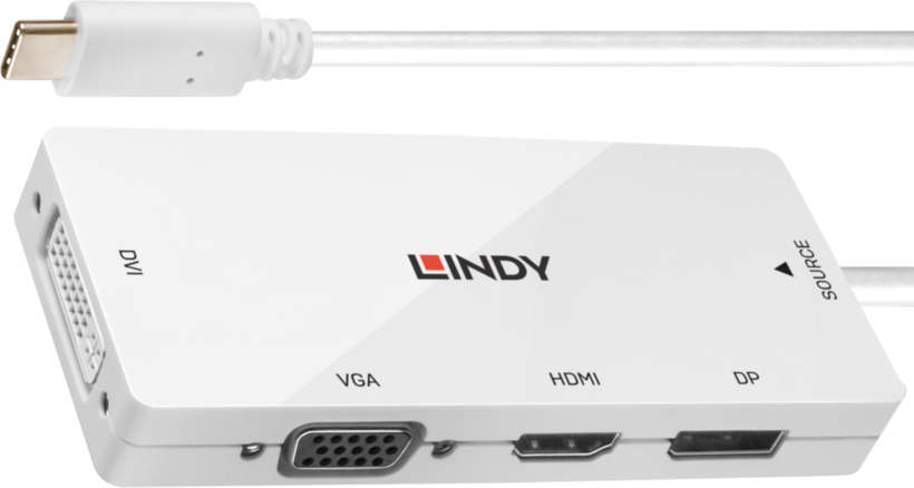 Adaptador USB tipo C m - VGA/HDMI/DVI/DP
