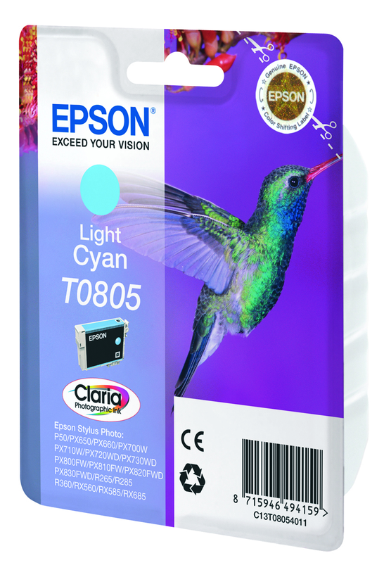 Encre Epson T0805, cyan clair