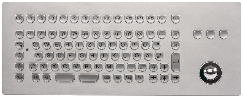 GETT InduSteel Trackball Tastatur komp.