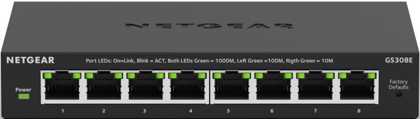 NETGEAR GS308Ev4 Unmanaged Plus Switch