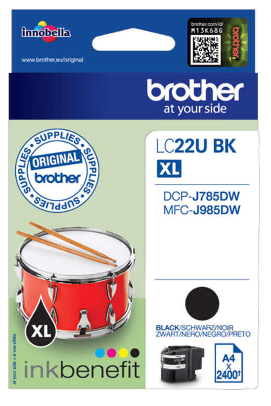 Encre Brother LC-22UBK, noir